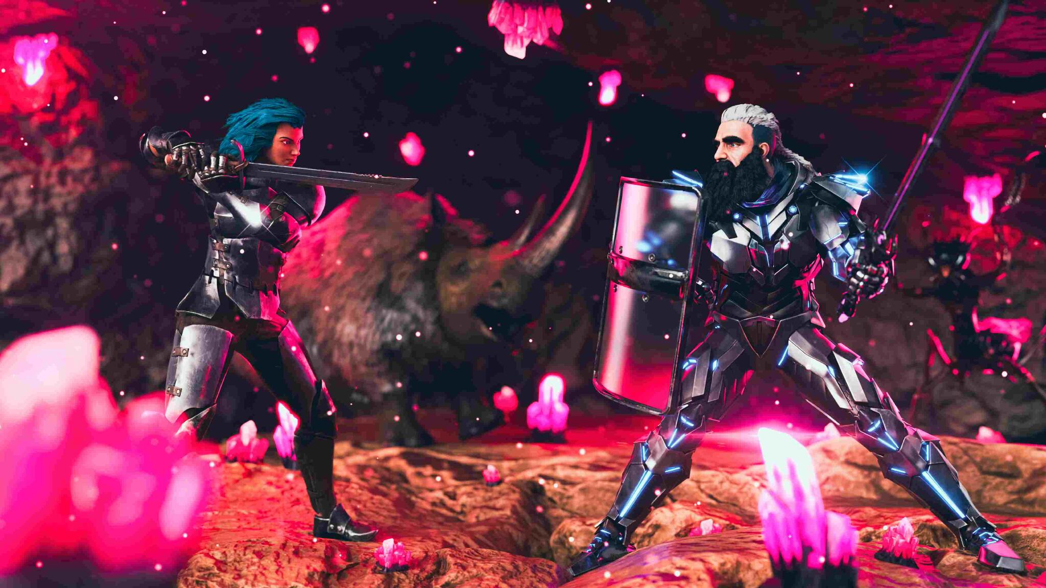 Discovery splash banner for Mirosity 4 Man | ARK | Official Discord Discord server