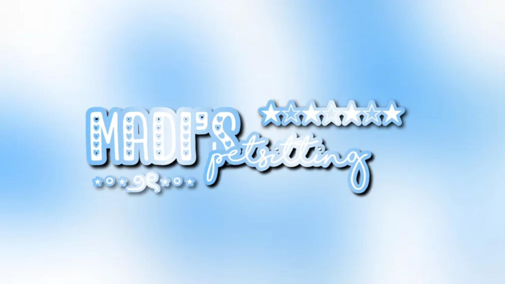 Discovery splash banner for Madi’s Petsitting 𝜗𝜚 Discord server