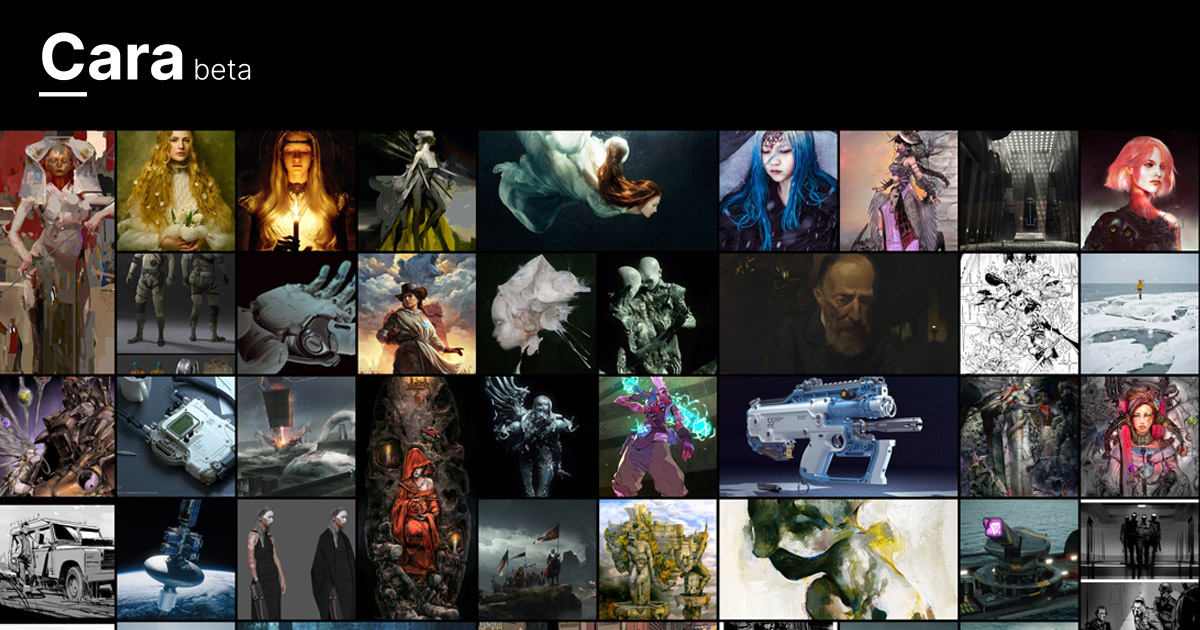 Discovery splash banner for Cara Beta Discord server