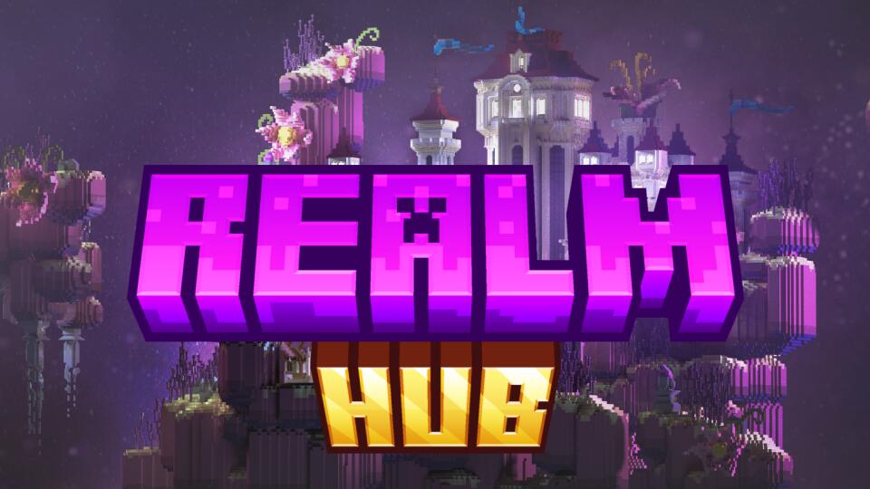 Discovery splash banner for Minecraft Realm Hub Discord server