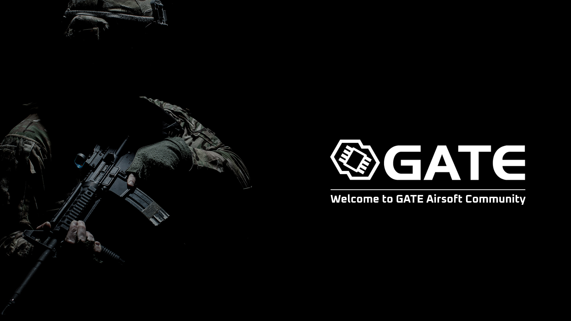 Discovery splash banner for GATE Airsoft Community Discord server