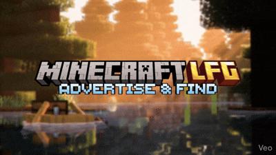 Discovery splash banner for Minecraft LFG《》Advertise & Find Servers Discord server