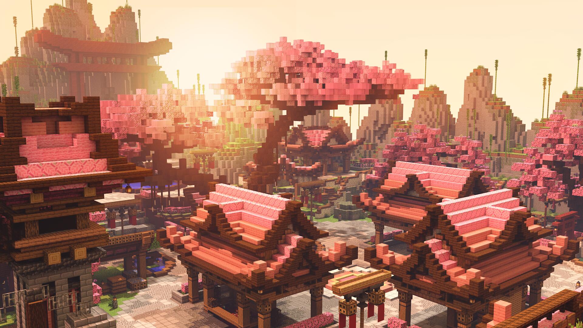 Discovery splash banner for Sakura Realms Minecraft SMP 26.1.2+ Discord server