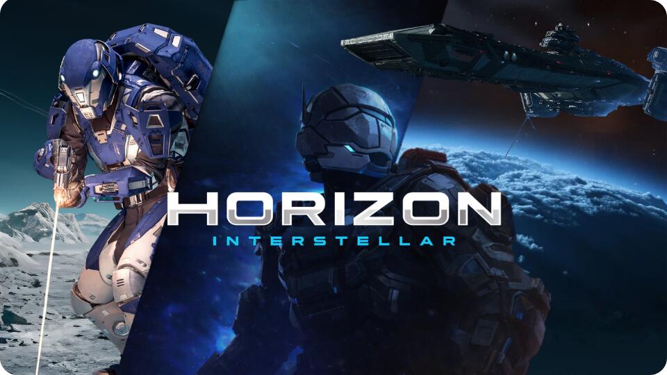 Discovery splash banner for Horizon Interstellar Discord server