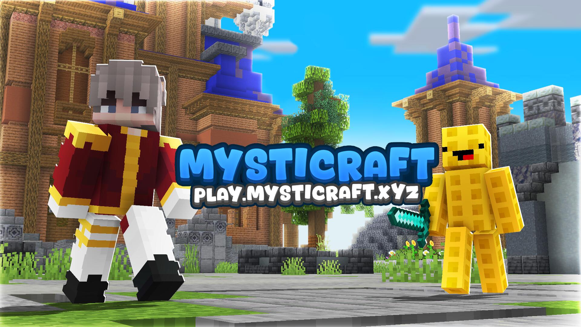 Discovery splash banner for MystiCraft 🚀 Discord server