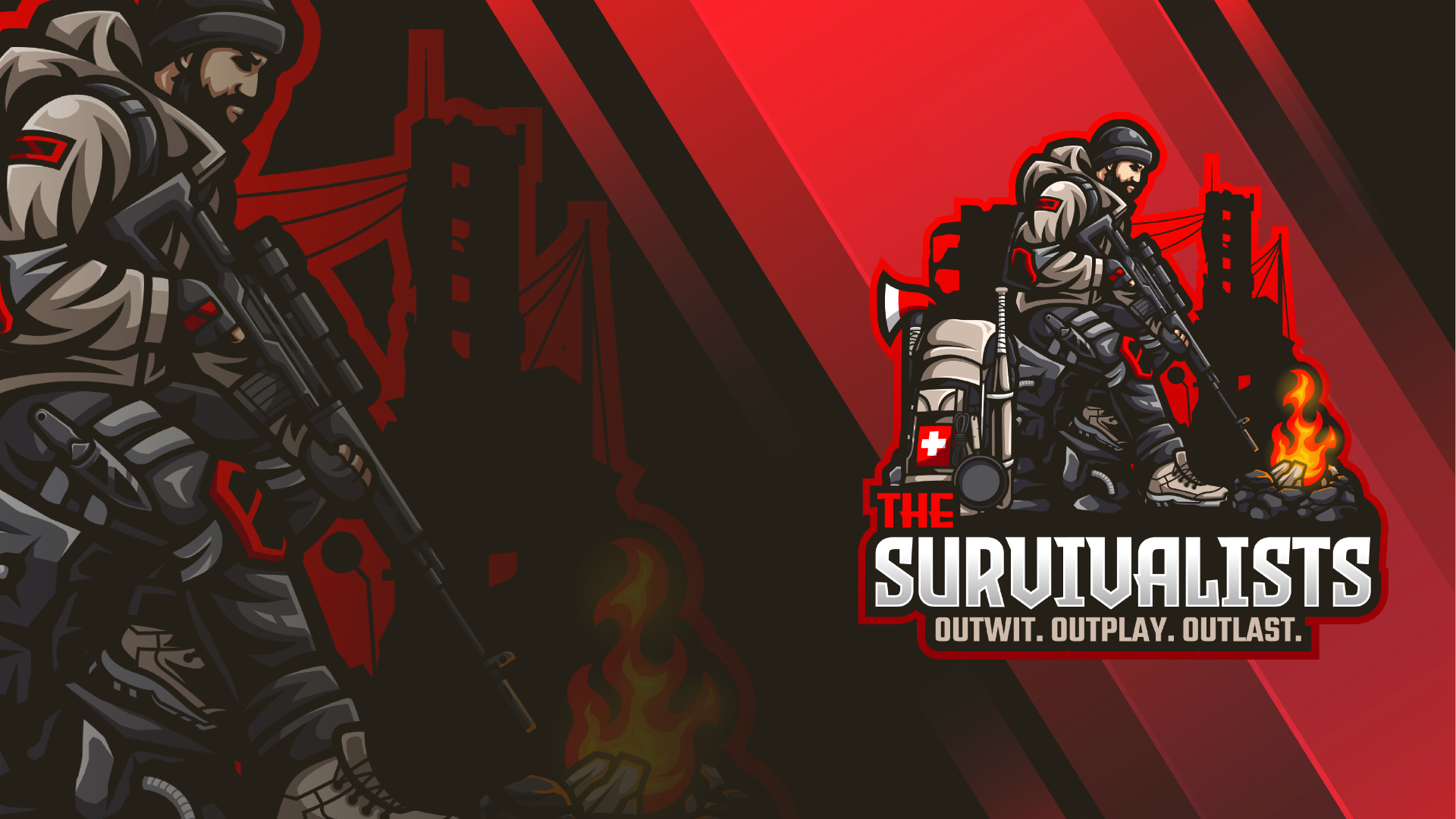 Discovery splash banner for The Survivalists Discord server