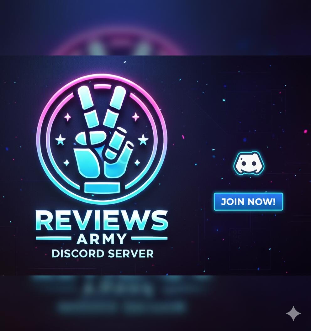 Discovery splash banner for Review`s Army Discord server