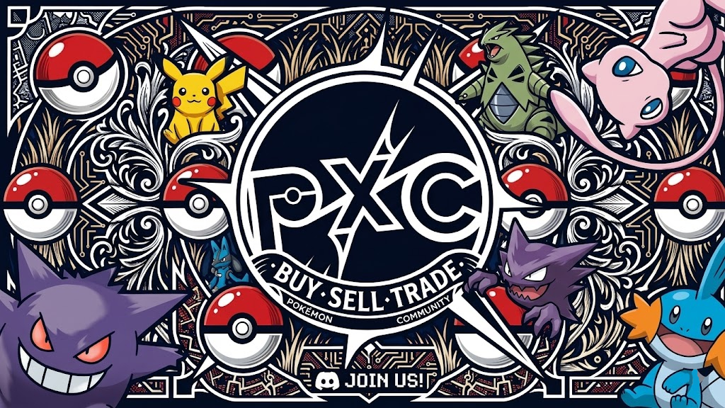 Discovery splash banner for PxC | Pokemon TCG Buy Sell Trade Discord server