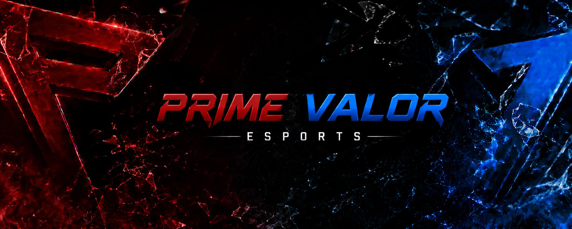 Discovery splash banner for Prime Valor Esports Discord server
