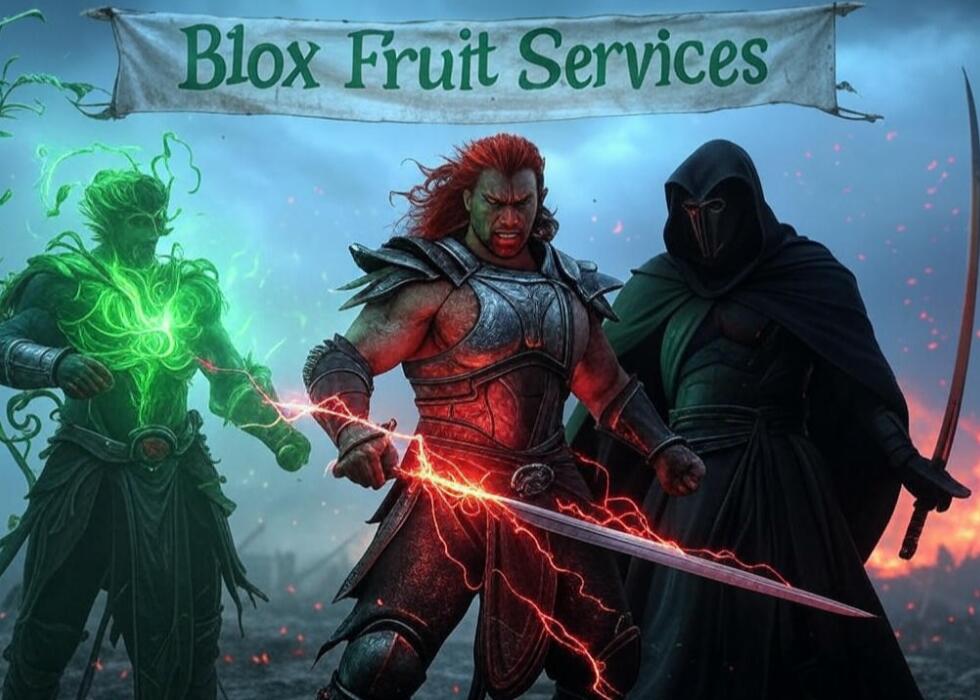 Discovery splash banner for Blox Fruits | Services Discord server