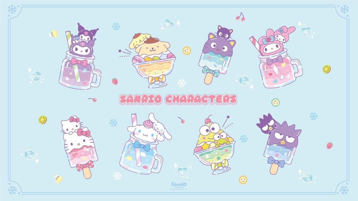 Discovery splash banner for Sanrio Café ᢉ𐭩 Stickers ᢉ𐭩 Emotes ᢉ𐭩 Hello Kitty ᢉ𐭩 Giveaways Discord server
