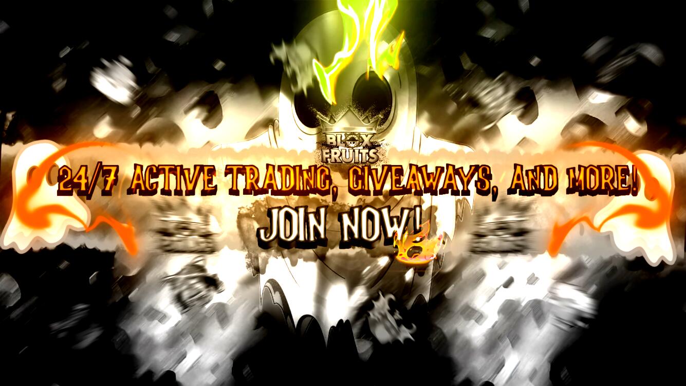 Discovery splash banner for Blox Fruits Trading & Values & Stock Discord server