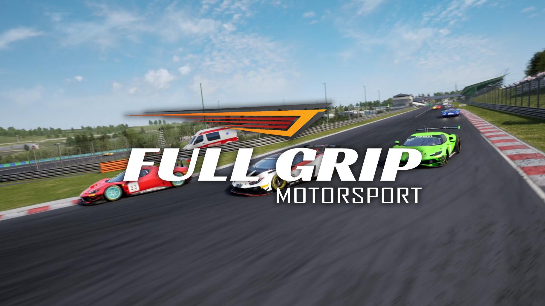Discovery splash banner for Full Grip Motorsport Discord server
