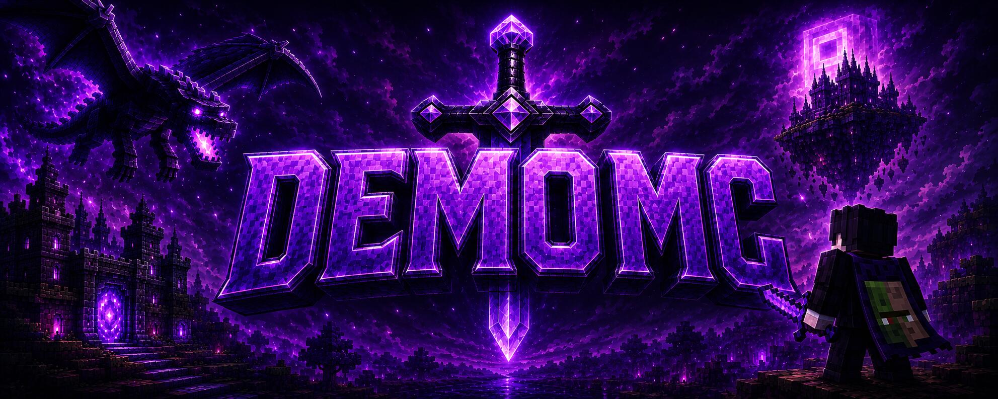 Discovery splash banner for 𝐃𝐄𝐌𝐎 𝐌𝐂 Discord server