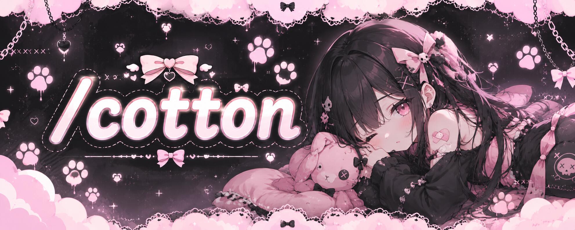 Discovery splash banner for ⑅ /cotton ♡ ׅactive・ sfw ・ask2dm Discord server