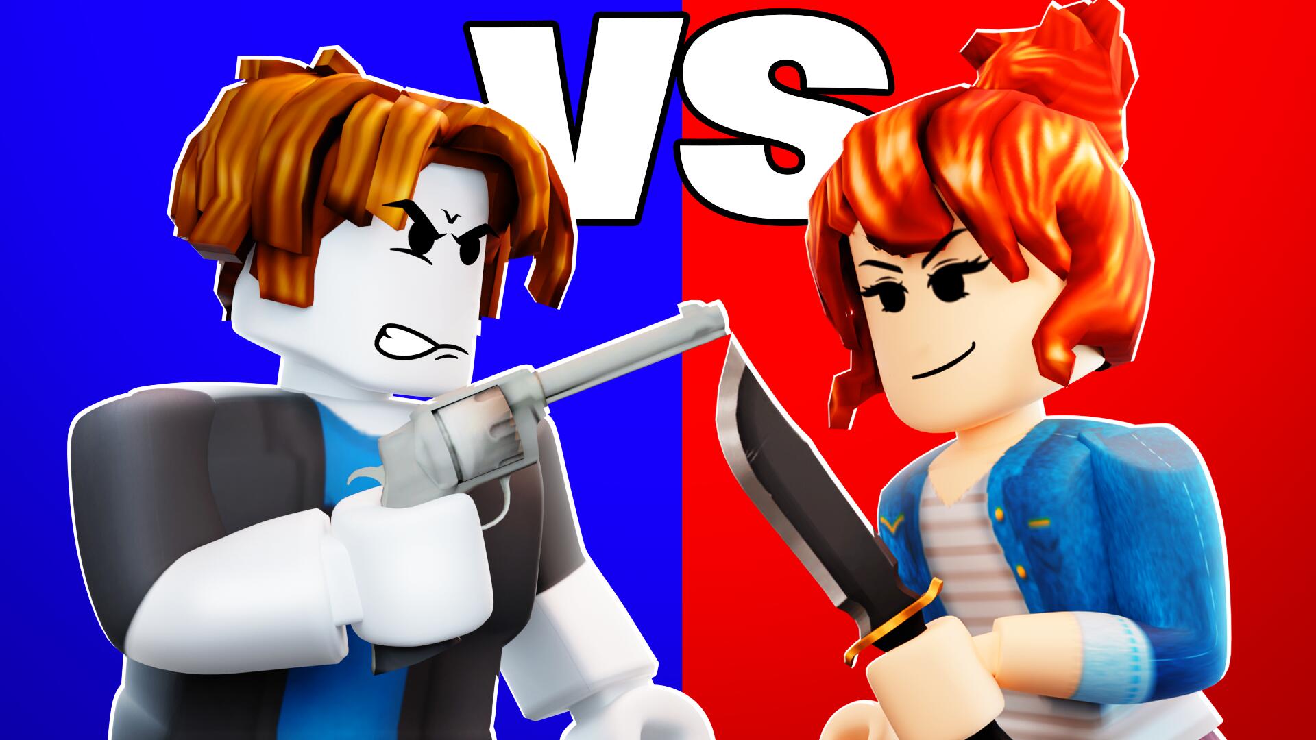 Discovery splash banner for Knife VS Gun DUELS! Discord server