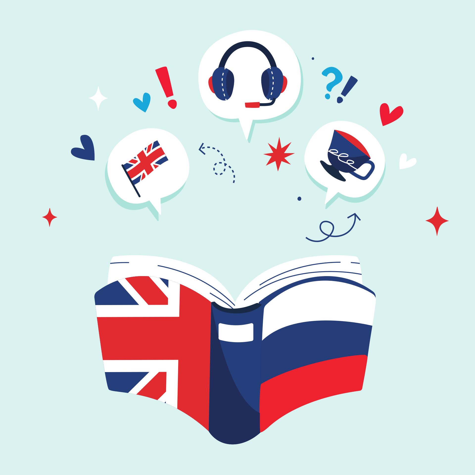 Discovery splash banner for Practice & Learn Russian and English Discord server