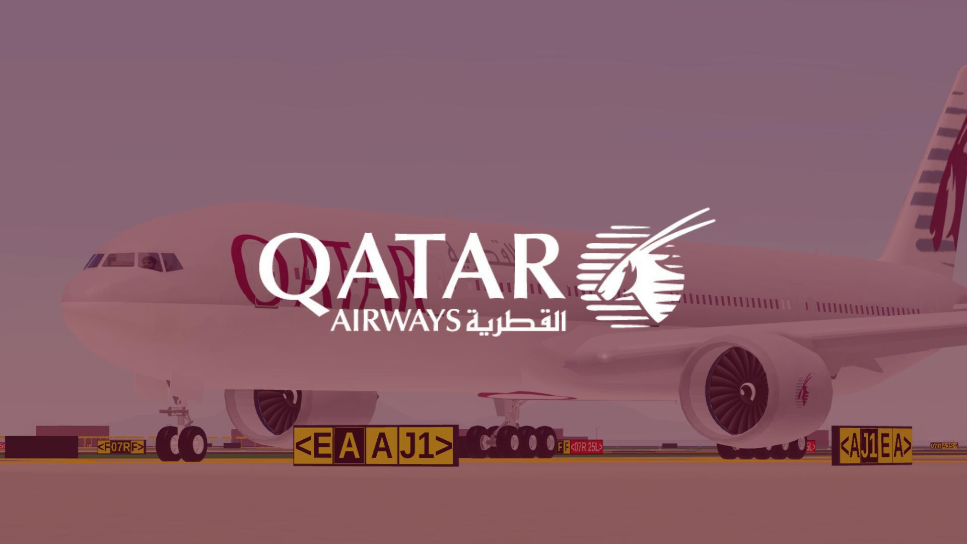 Discovery splash banner for Qatar Airways PTFS Discord server
