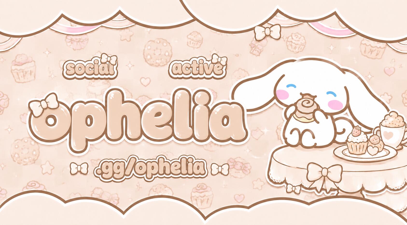 Discovery splash banner for ๐ . โฎ ophelia .แ ึน โ ๊ฑ Discord server