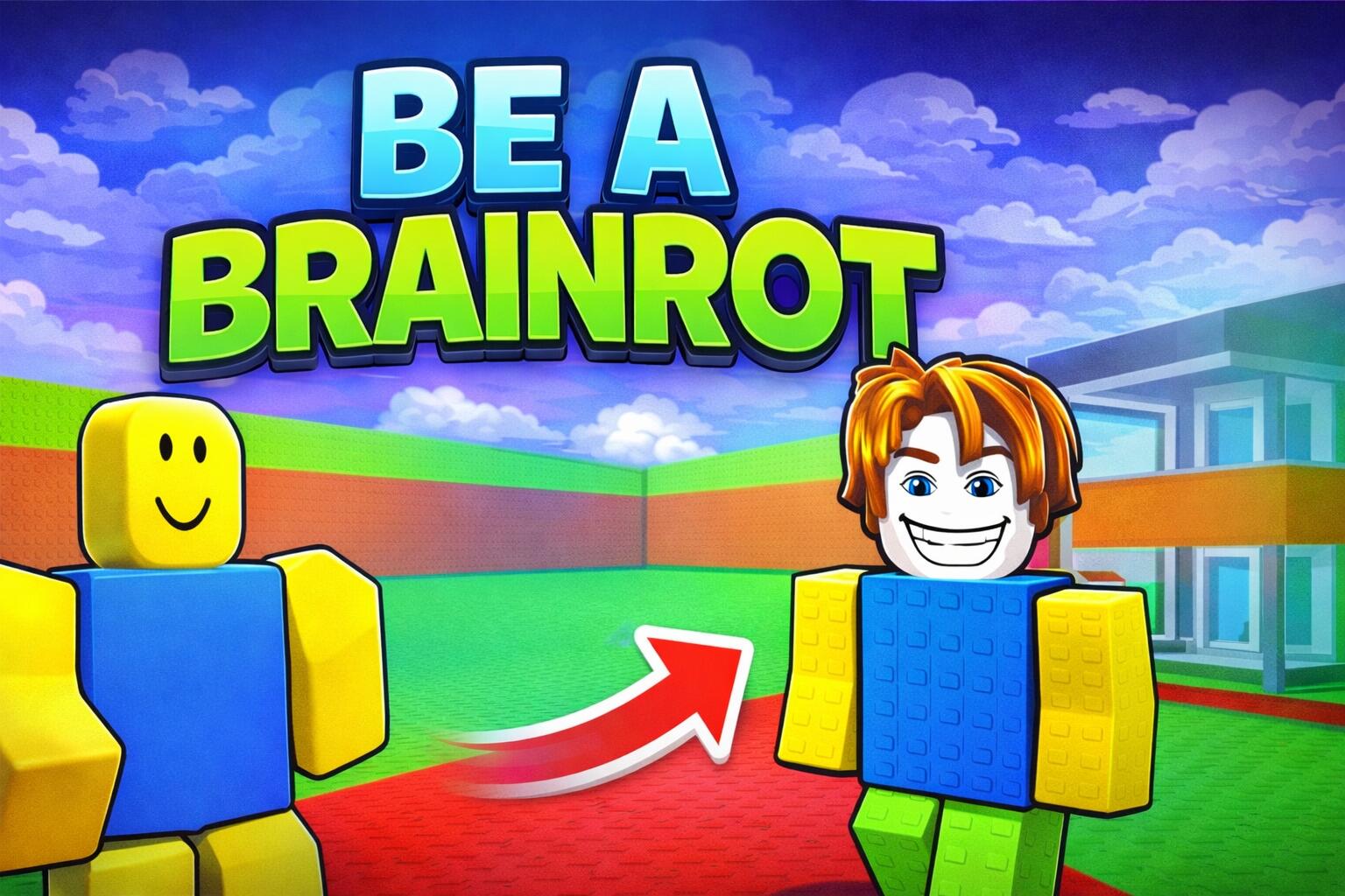Discovery splash banner for Be a Brainrot (Official Game) Discord server