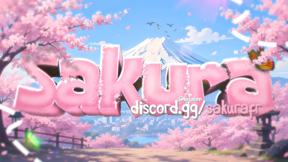 Discovery splash banner for Sakura 🌸 #MC Discord server