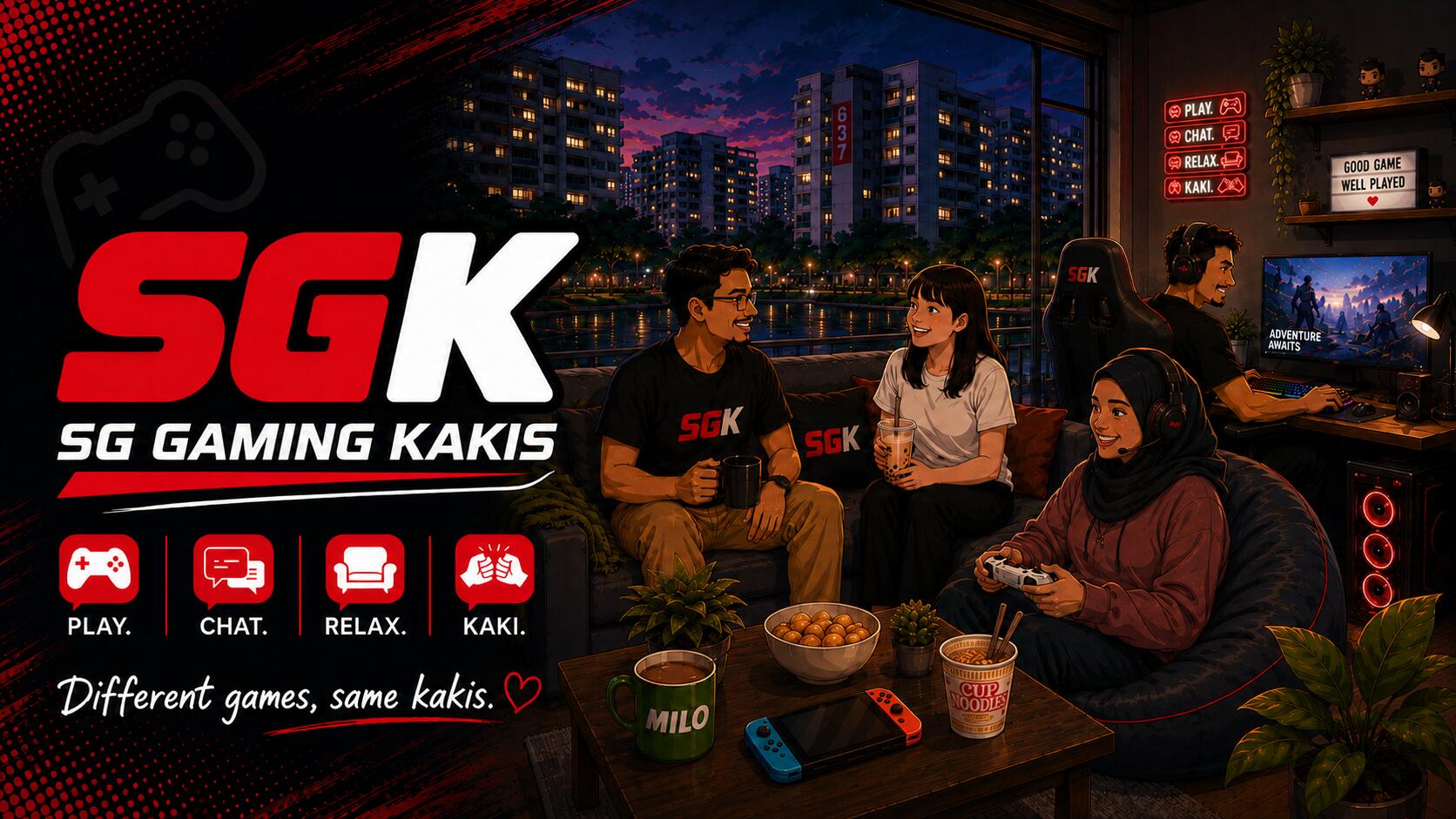 Discovery splash banner for SG Gaming Kakis Discord server