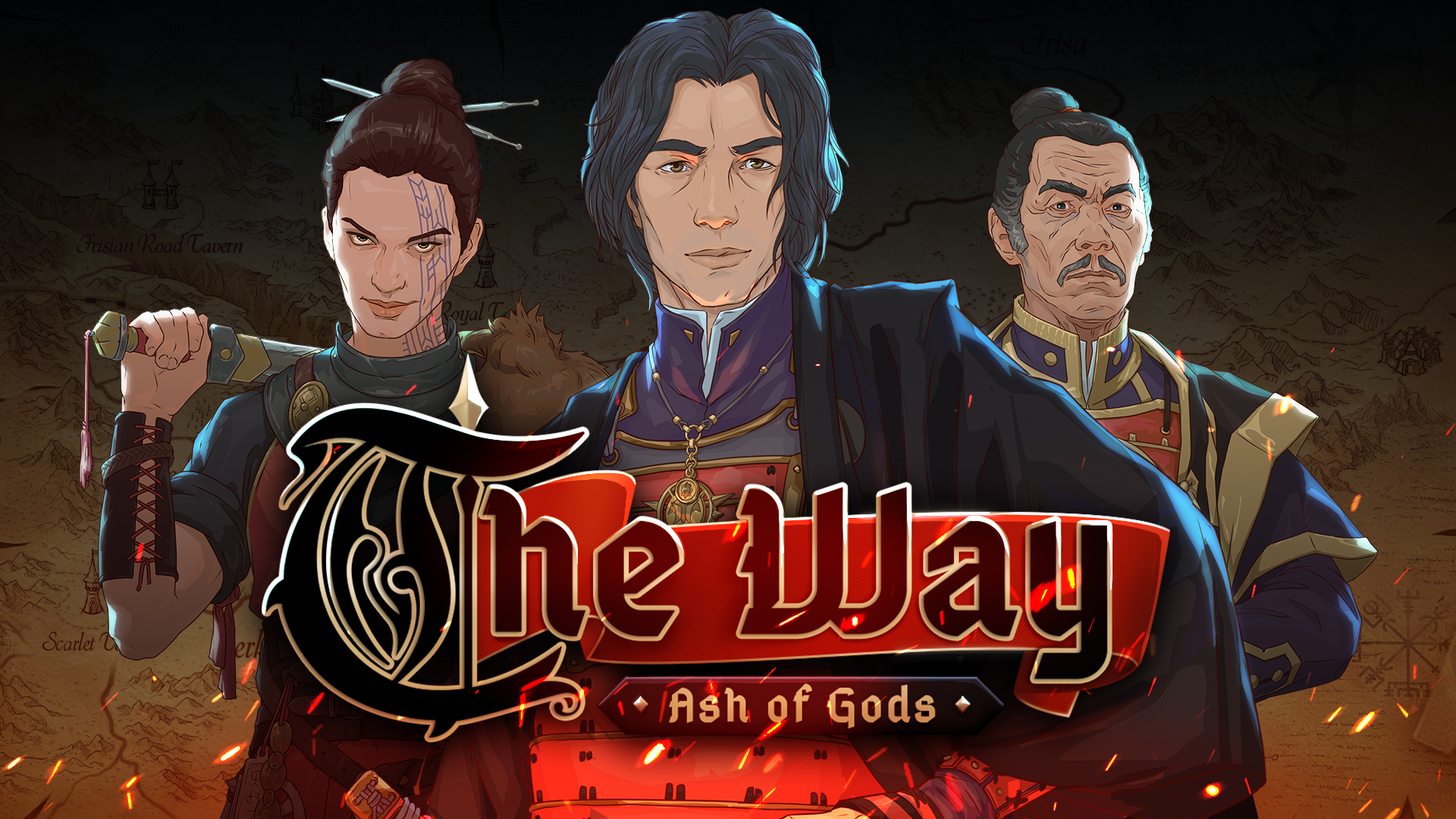 Discovery splash banner for Ash of Gods Discord server