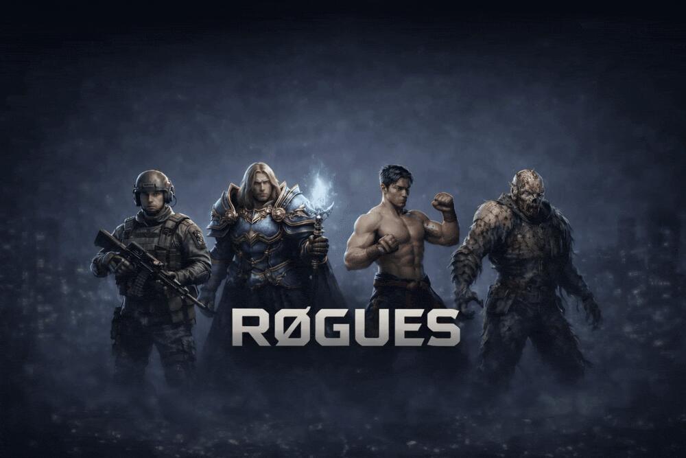 Discovery splash banner for RØGUES Discord server