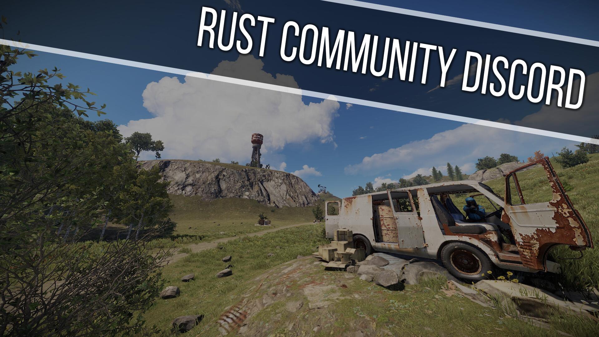 Discovery splash banner for Rust Community Discord server