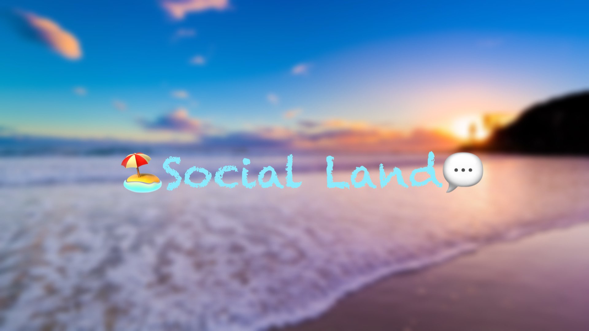 Discovery splash banner for 🏖Social Land Server Tag • Gaming • Advertise • Anime • Make Friends • Chill • Friendly • Emotes Discord server