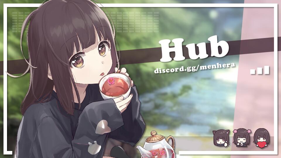 Discovery splash banner for Menherachan Hub Discord server