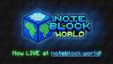 Discovery splash banner for Note Block World Discord server