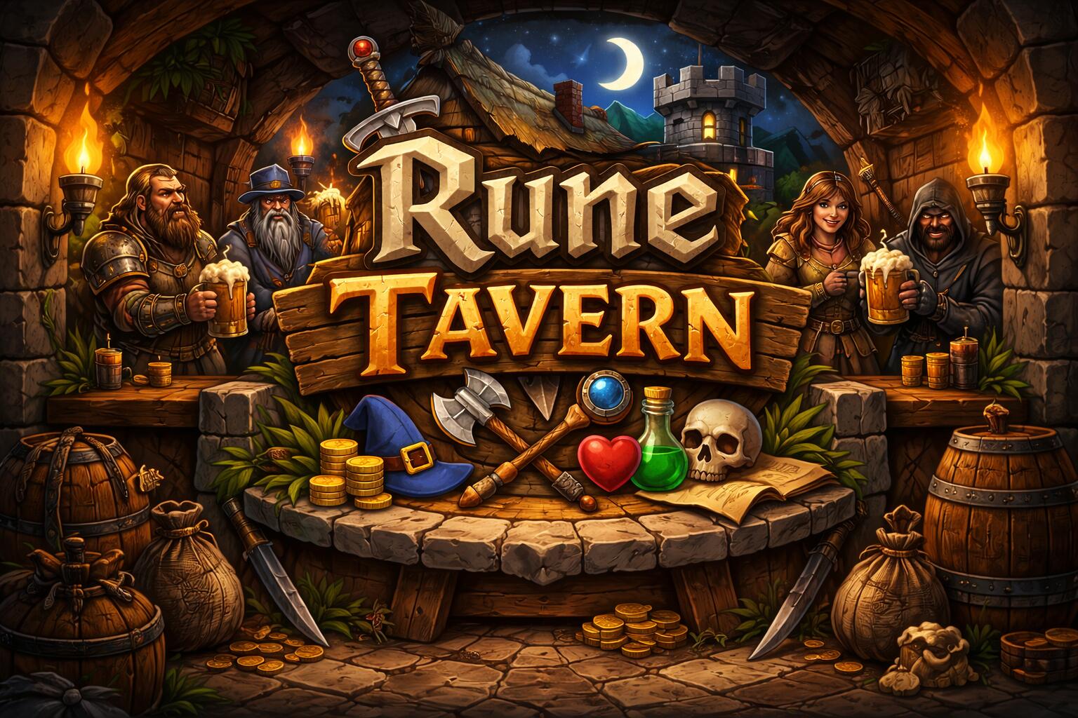 Discovery splash banner for Rune Tavern Discord server