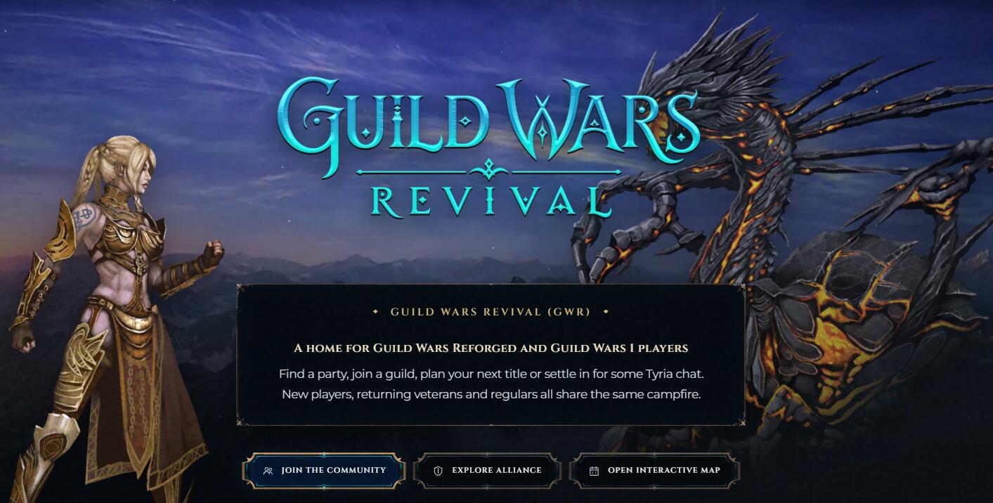 Discovery splash banner for Guild Wars: Revival Discord server