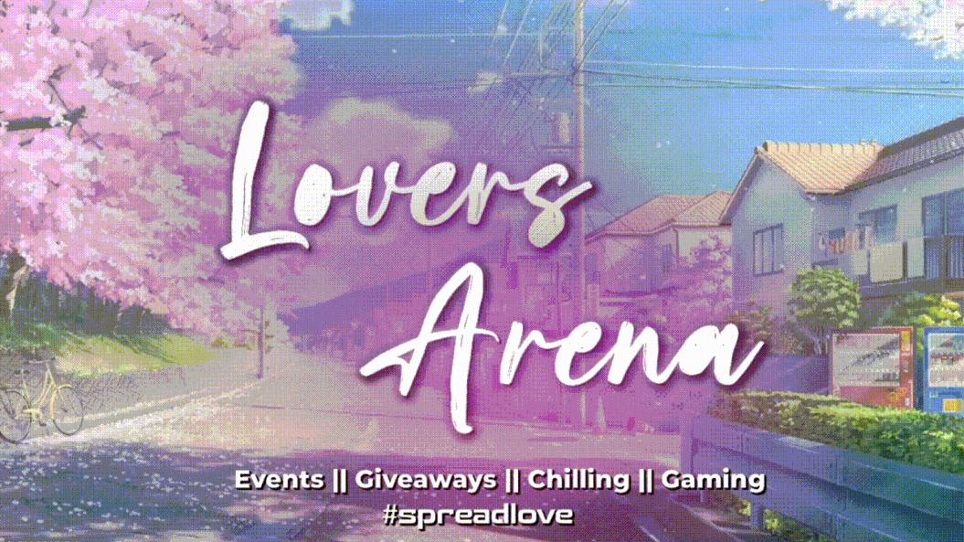 Discovery splash banner for Lover's Arena™ | Socialize . Chilling . Hangout . Gaming . Giveaways Discord server