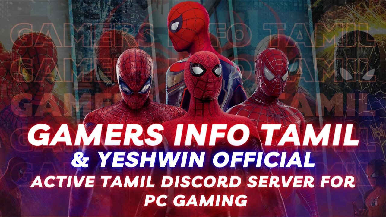 Discovery splash banner for Gamers Info Tamil Discord server