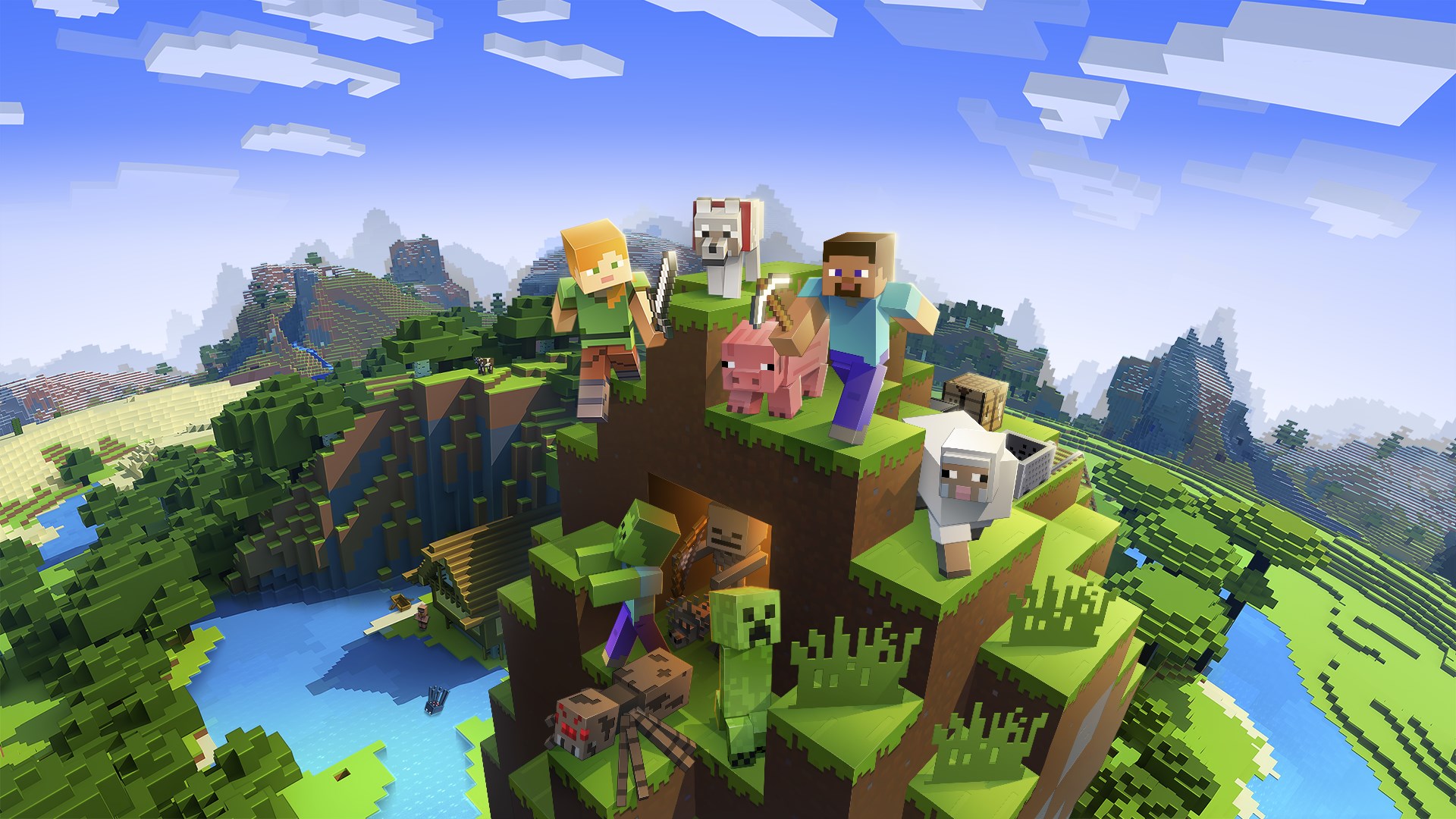 Discovery splash banner for r/MinecraftServer Discord server