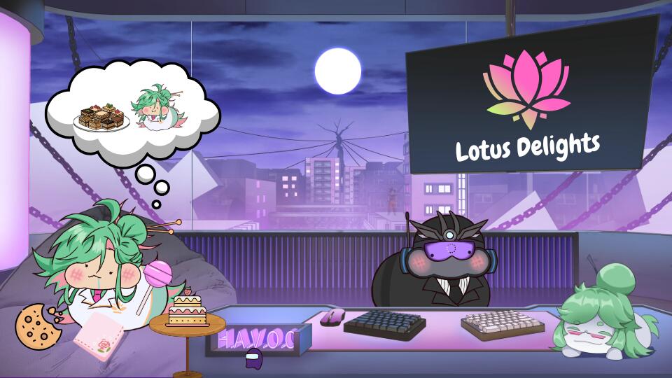 Discovery splash banner for Lotus Delights Discord server