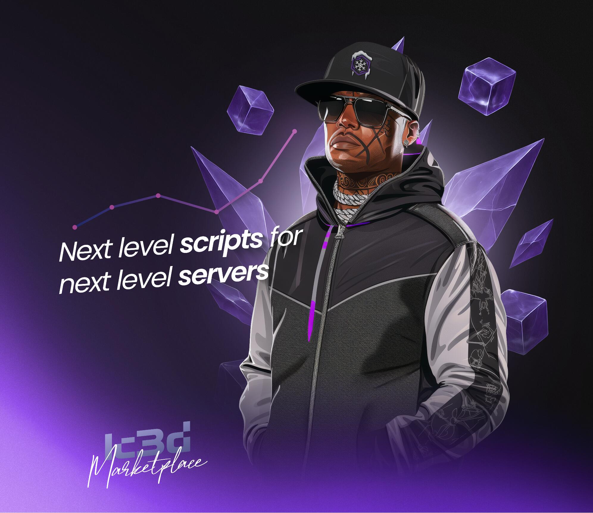 Discovery splash banner for IC3D MARKETPLACE Discord server