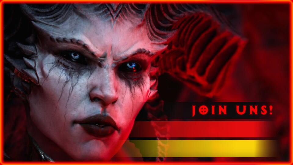 Discovery splash banner for Diablo 4 Deutschland Discord server