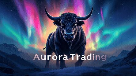 Discovery splash banner for Aurora Trading Discord server