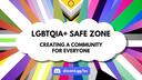 Discovery splash banner for LGBTQIA+ Safe Zone Discord server