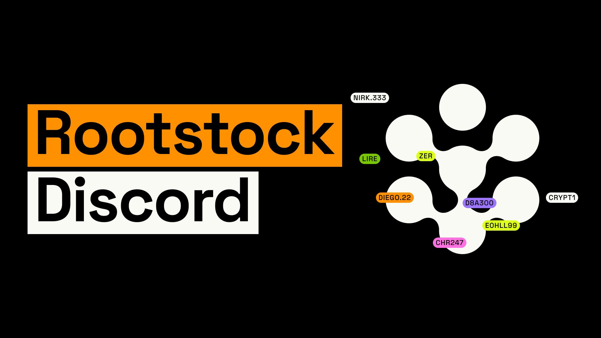 Discovery splash banner for Rootstock Discord server