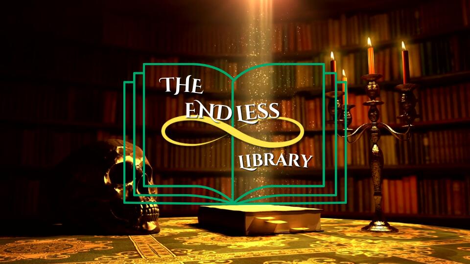 Discovery splash banner for The Endless Library Discord server