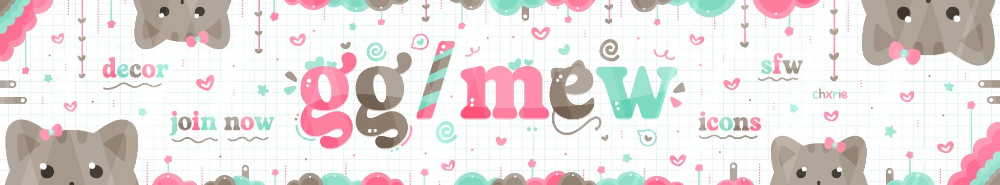 Discovery splash banner for ◟🎀𖨂 mew ⏖ iconsㆍdecor Discord server