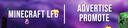 Discovery splash banner for Minecraft LFG β’ Advertise β’ Promote Discord server