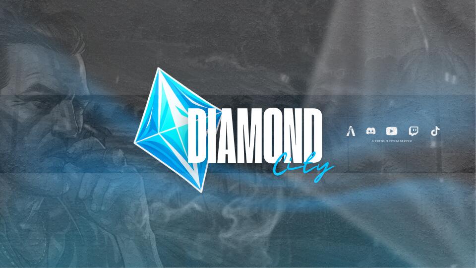 Discovery splash banner for Diamond City - GTA RP 💎 Discord server