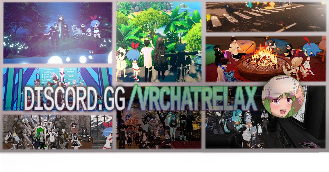 Discovery splash banner for VRChat & Relax Discord server