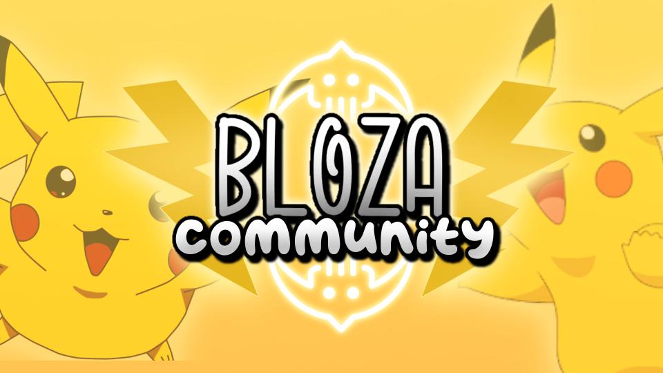 Discovery splash banner for Bloza Community・Bots・Catching・Sh Hunt・Collection Discord server