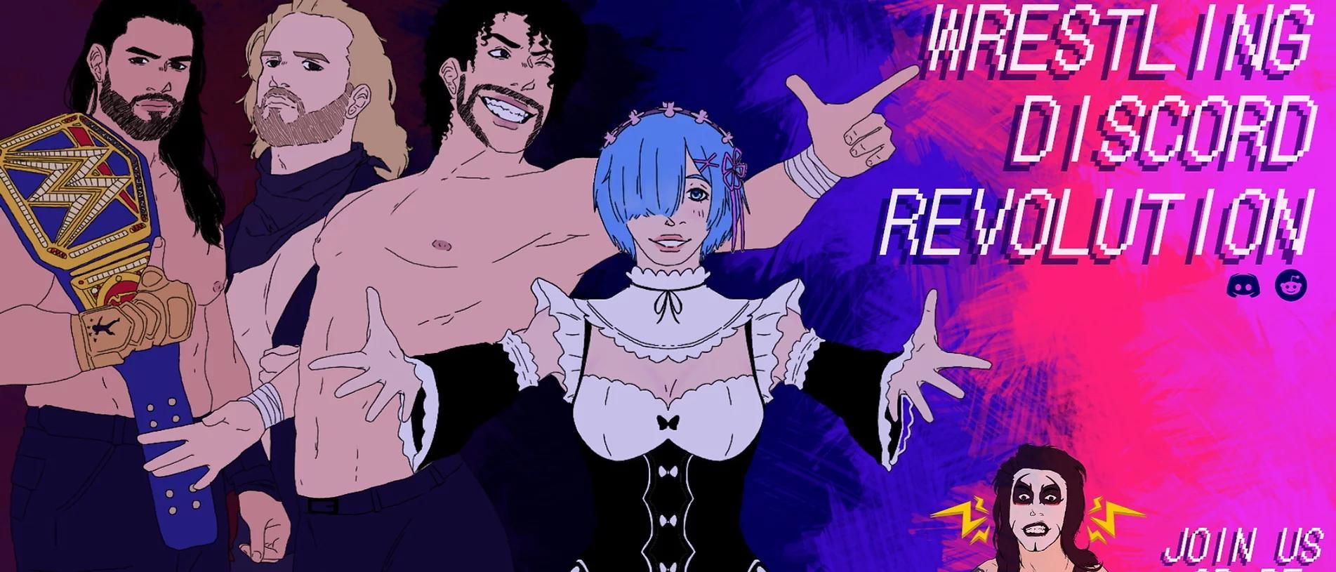 Discovery splash banner for Wrestling Discord Revolution Discord server